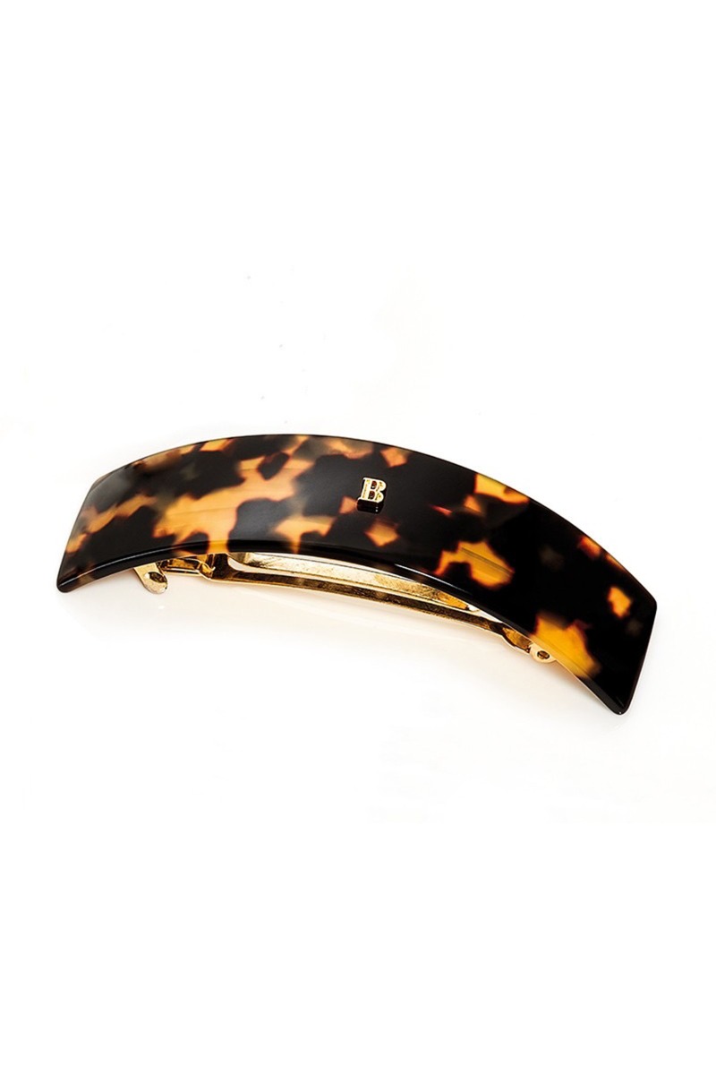 Balmain Barrette Pour Cheveux Large Tortoise Shell-0